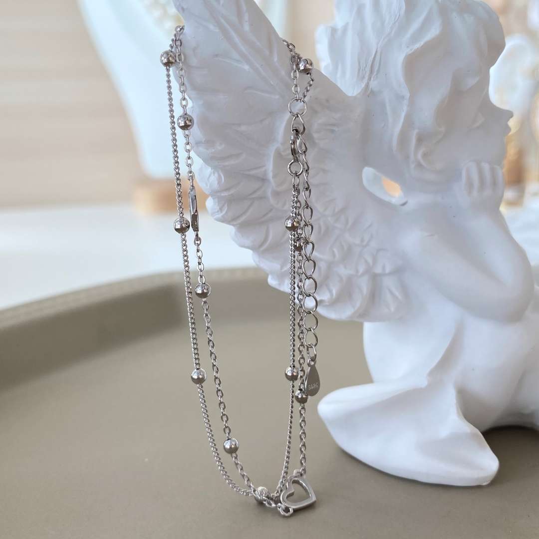 [Aurelle Style]Dainty Double Layer Love Heart Bracelet