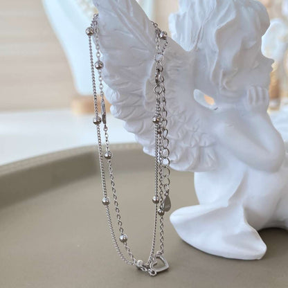 [Aurelle Style]Dainty Double Layer Love Heart Bracelet