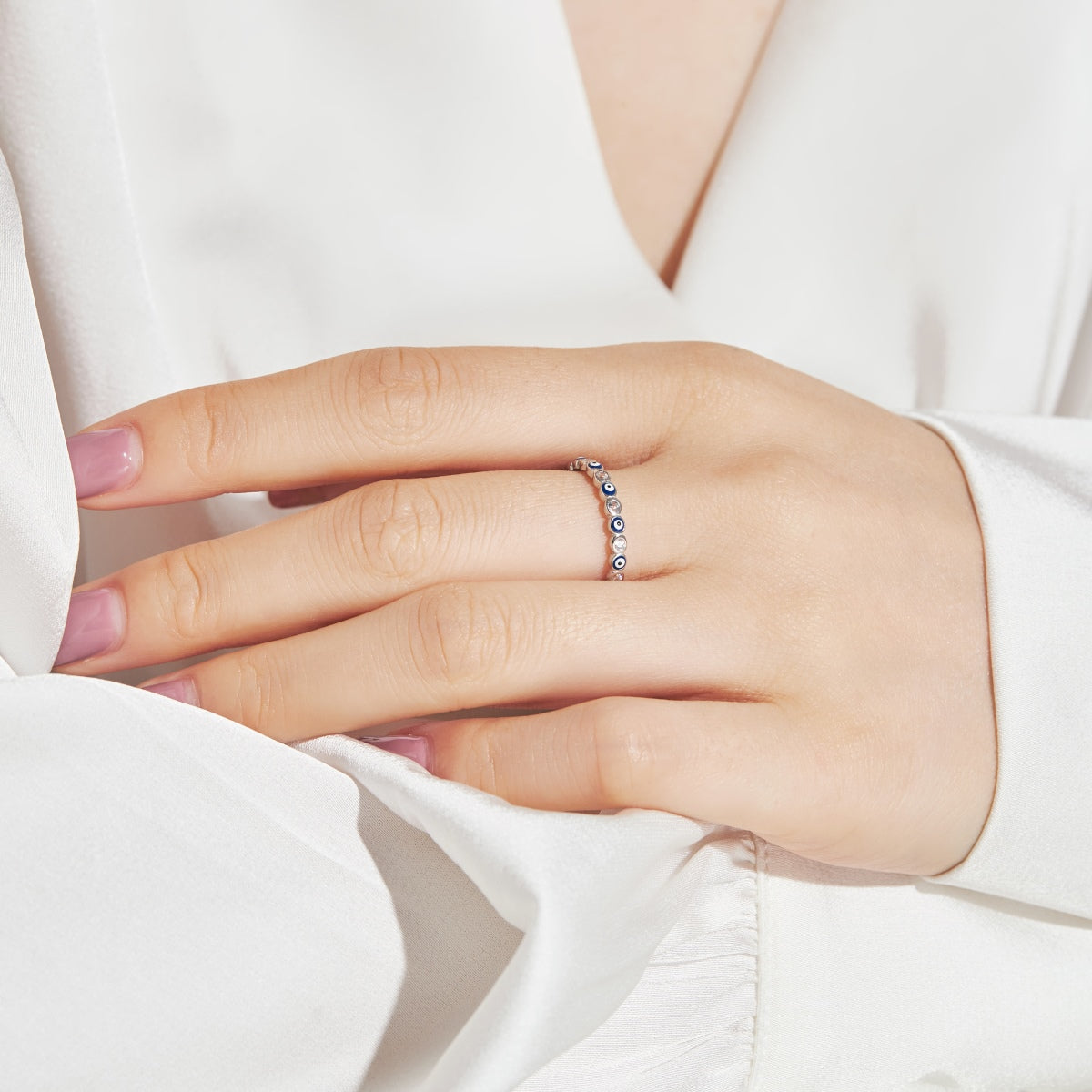 [Aurelle Style]Sparkling Vibrant Round Shape Daily Ring