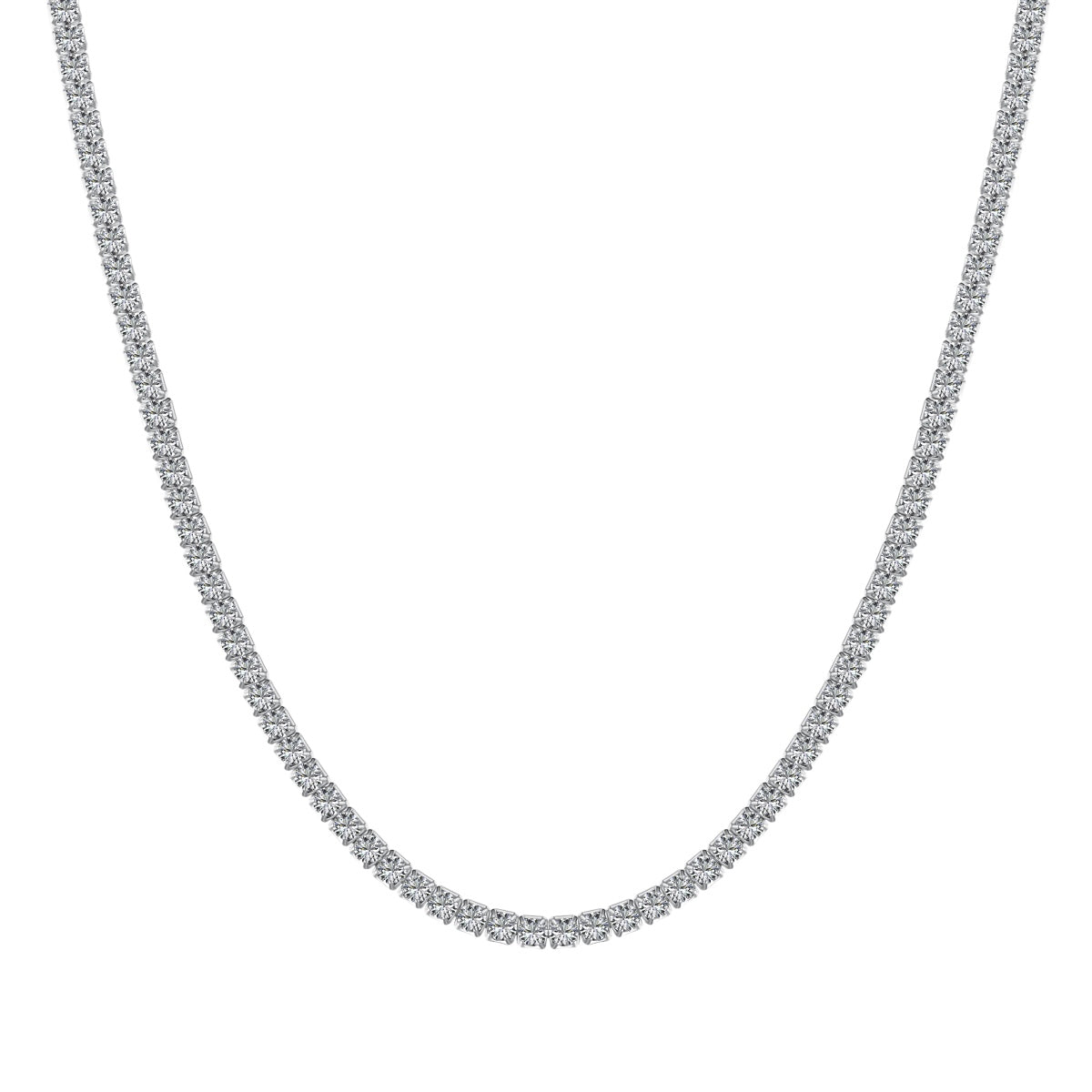 [Aurelle Style]Delicate Round Shape Tennis Necklace