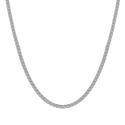 [Aurelle Style]Delicate Round Shape Tennis Necklace