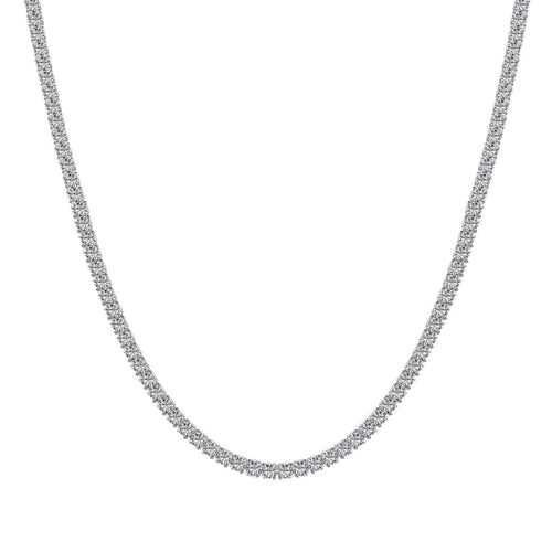 [Aurelle Style]Delicate Round Shape Tennis Necklace