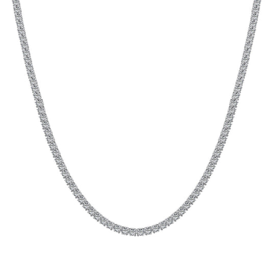 [Aurelle Style]Delicate Round Shape Tennis Necklace