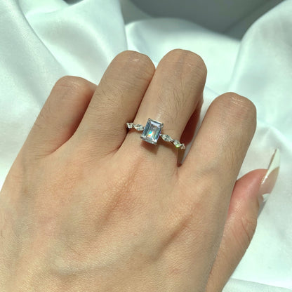 [Aurelle Style]1.0 Carat Dainty Resplendent Radiant Cut Daily Ring