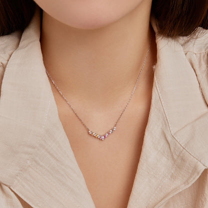 [Aurelle Style]Dazzling Rainbow Necklace