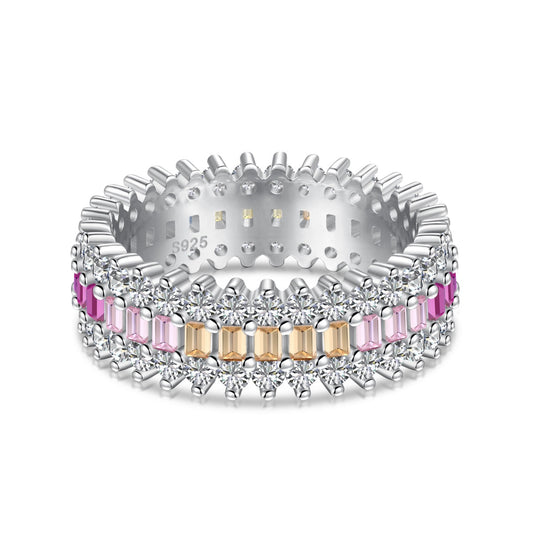 [Aurelle Style]Ornate Colorful Radiant Cut Daily Ring