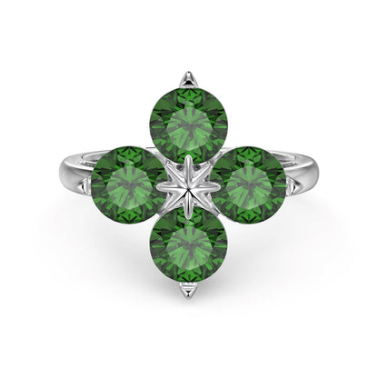 [Aurelle Style]Four-Leaf Clover Eight-Pointed Star Ring