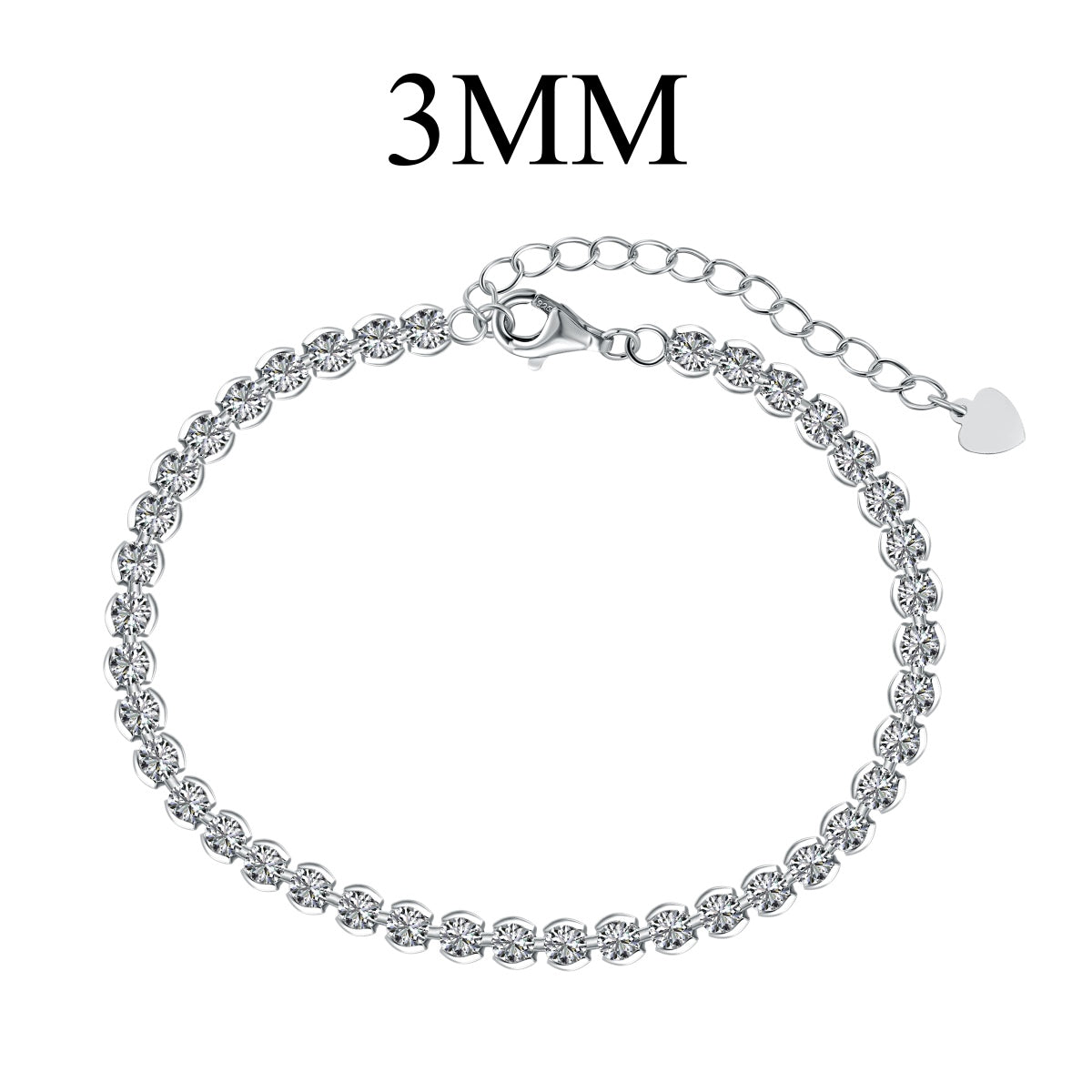 [Aurelle Style]Ornate  Sparkling Round Cut Daily Bracelet