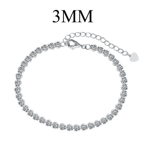 [Aurelle Style]Ornate  Sparkling Round Cut Daily Bracelet