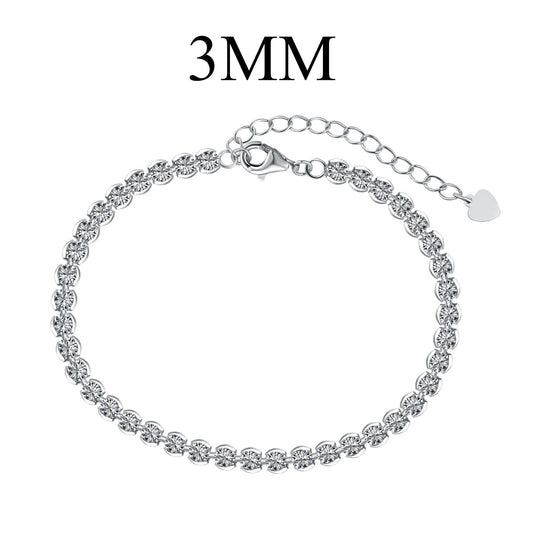 [Aurelle Style]Ornate  Sparkling Round Cut Daily Bracelet