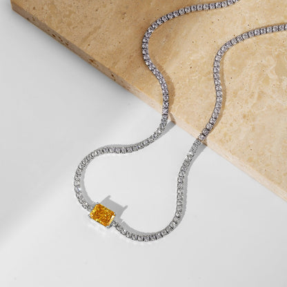[Aurelle Style]2.0 carat Ornate Emerald Cut Necklace