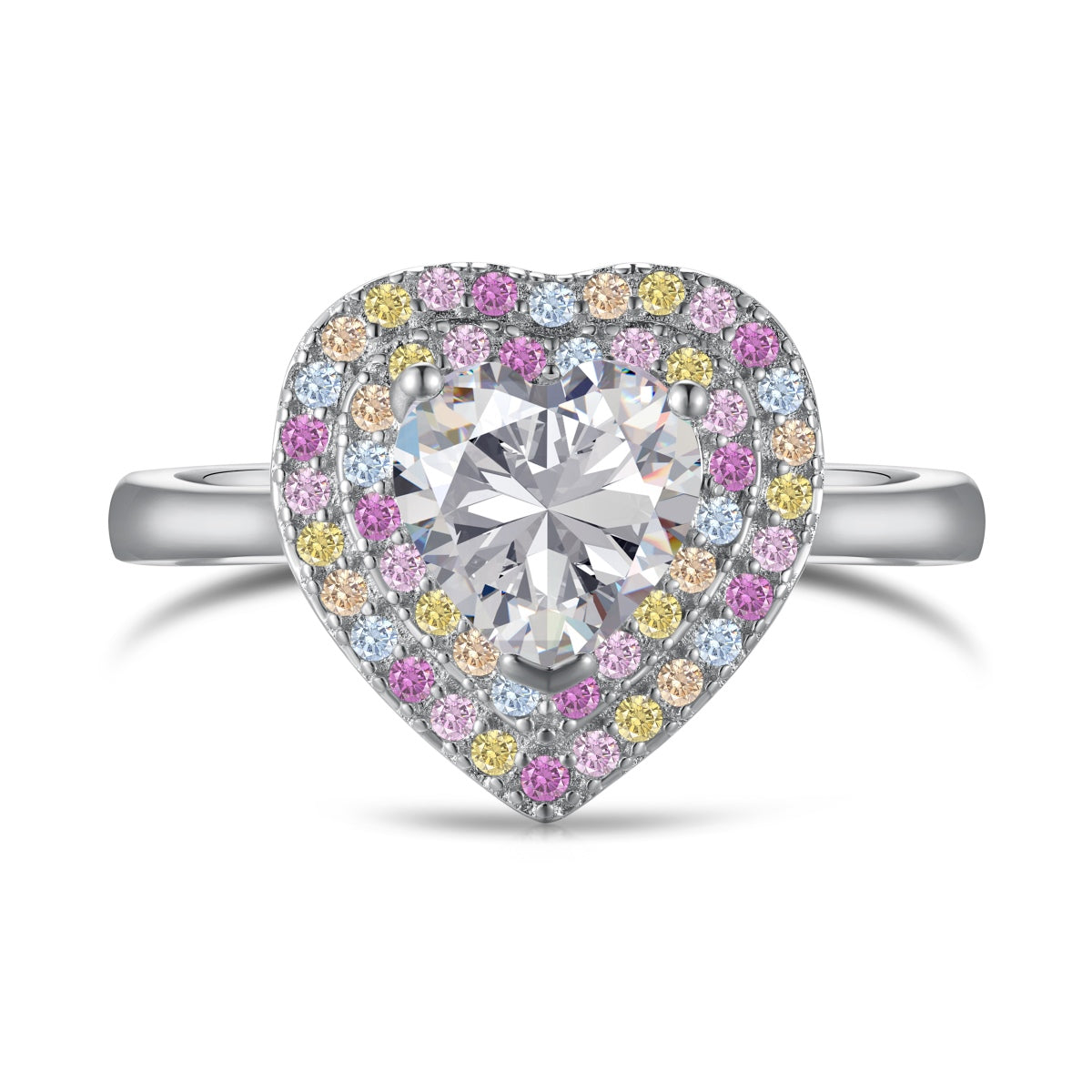 [Aurelle Style]Delicate Ebullient Heart Shape Wedding Ring