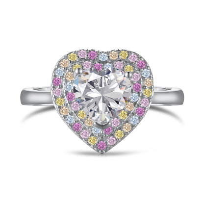[Aurelle Style]Delicate Ebullient Heart Shape Wedding Ring
