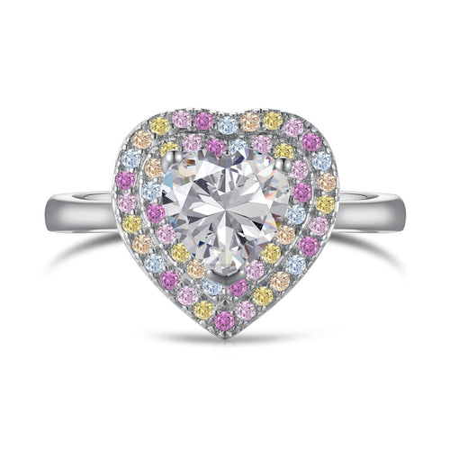 [Aurelle Style]Delicate Ebullient Heart Shape Wedding Ring