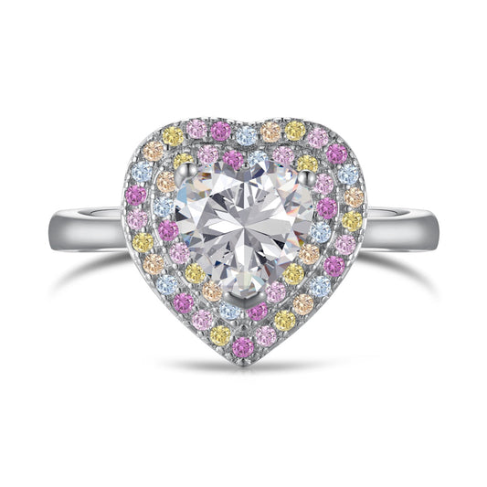 [Aurelle Style]Delicate Ebullient Heart Shape Wedding Ring