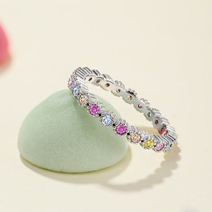 [Aurelle Style]Unique Scintillating Round Cut Daily Ring