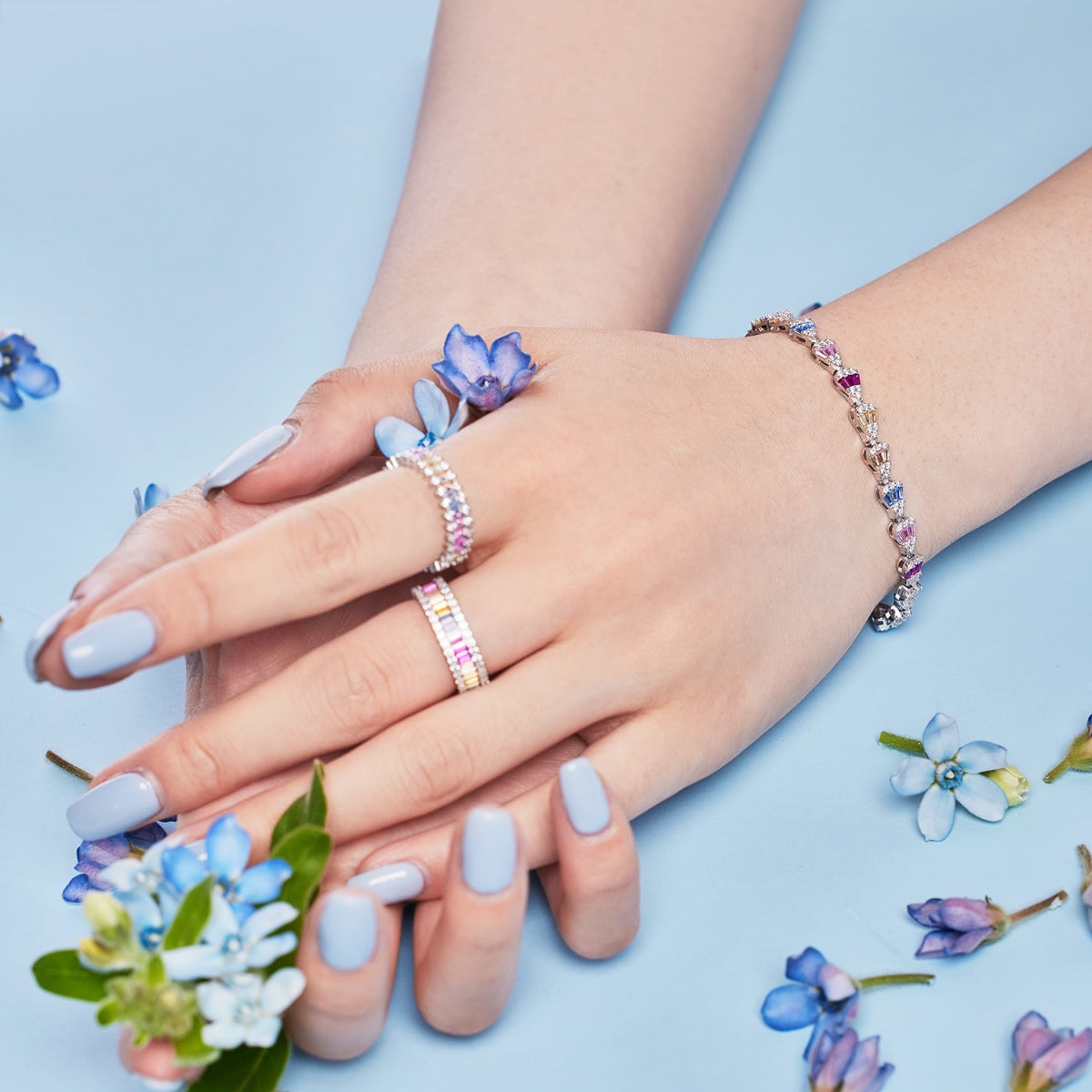 [Aurelle Style]Dainty Kaleidoscopic Emerald Cut Daily Ring