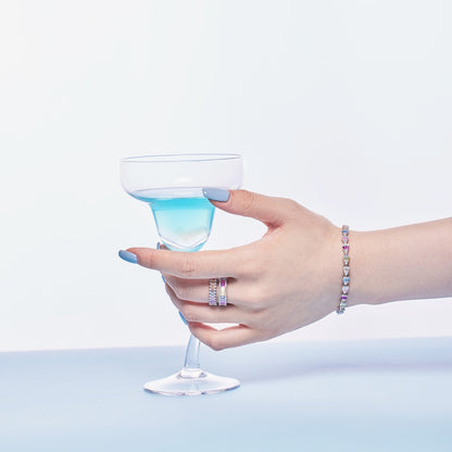 [Aurelle Style]Dainty Kaleidoscopic Emerald Cut Daily Ring