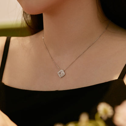[Aurelle Style]Sparkling Asscher Cut Necklace