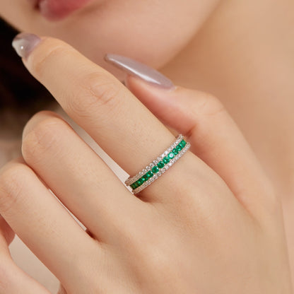 [Aurelle Style]Delicate Colorful Round Cut Daily Ring
