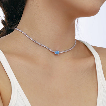 [Aurelle Style]2.0 carat Ornate Emerald Cut Necklace