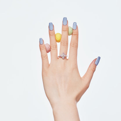 [Aurelle Style]Luxurious Colorful Flower Shape Banquet Ring