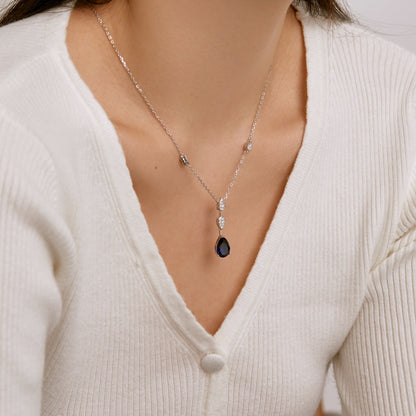 [Aurelle Style]Dazzling Pear Cut Necklace