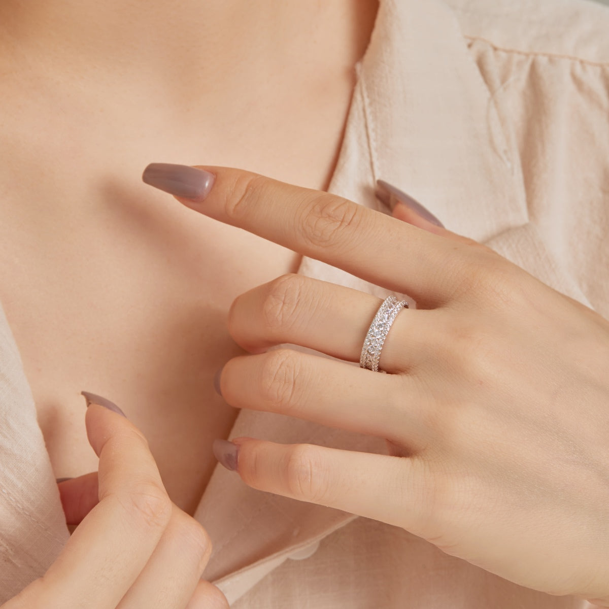 [Aurelle Style]Delicate Colorful Round Cut Daily Ring