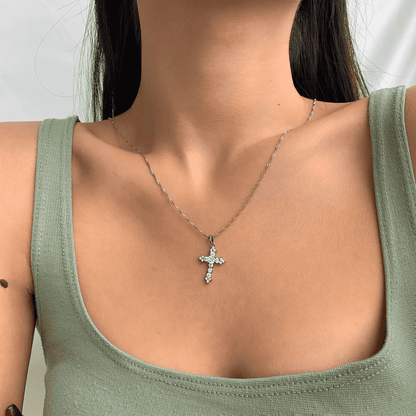 [Aurelle Style]Delicate Cross Shape Necklace
