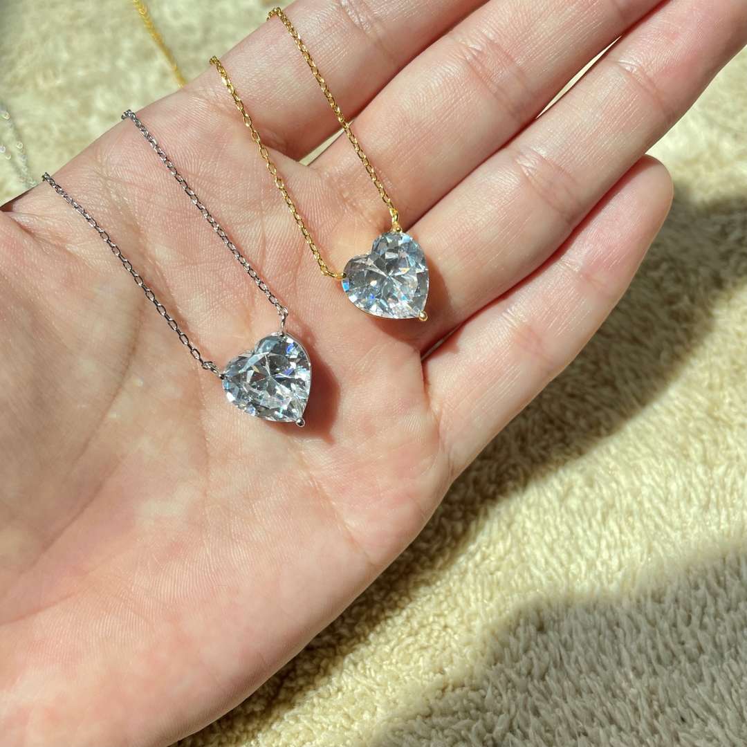 [Aurelle Style]6.0 carat Radiant Heart Shape Necklace