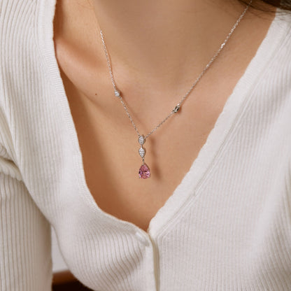 [Aurelle Style]Dazzling Pear Cut Necklace