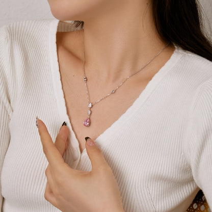 [Aurelle Style]Dazzling Pear Cut Necklace