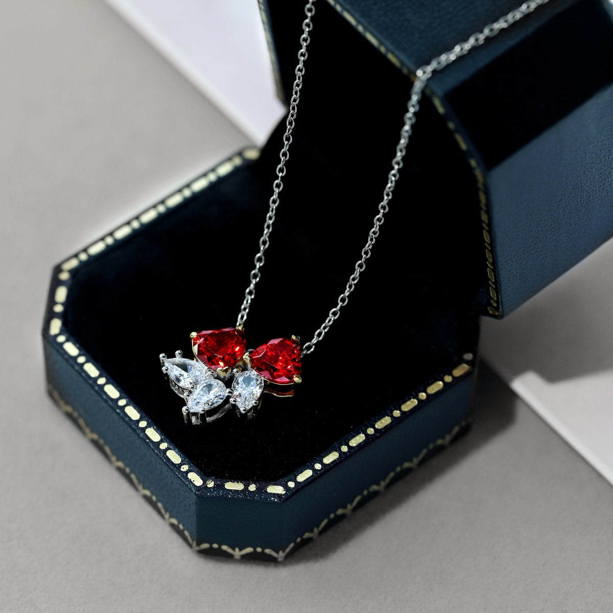 [Aurelle Style]Dainty Red Heart Necklace
