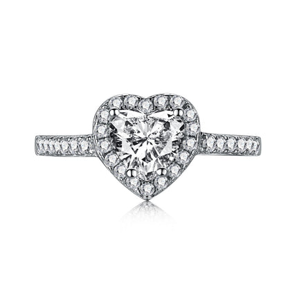 [Aurelle Style]Eternity Splashy Romantic Heart Shape Lover Ring