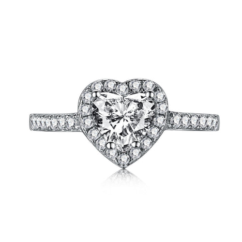 [Aurelle Style]Eternity Splashy Romantic Heart Shape Lover Ring