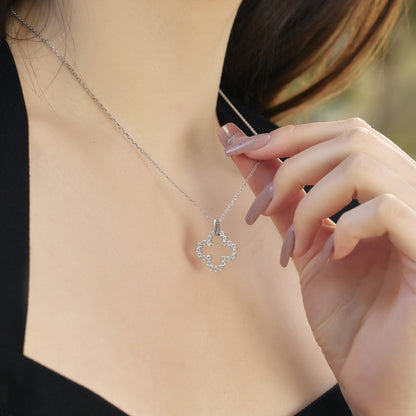 [Aurelle Style]Four-Leaf Clover Hollow Design Exquisite Necklace
