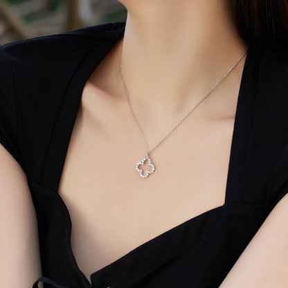 [Aurelle Style]Four-Leaf Clover Hollow Design Exquisite Necklace