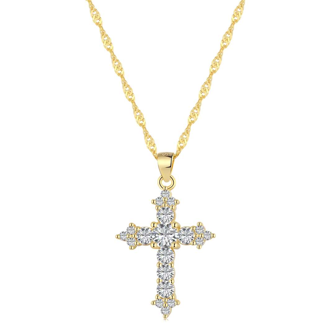 [Aurelle Style]Delicate Cross Shape Necklace