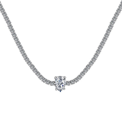 [Aurelle Style]1.0 carat Unique Pear Cut Tennis Necklace