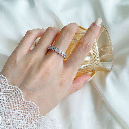 [Aurelle Style]0.25 Carat Radiant Romance Heart Cut Lover Ring