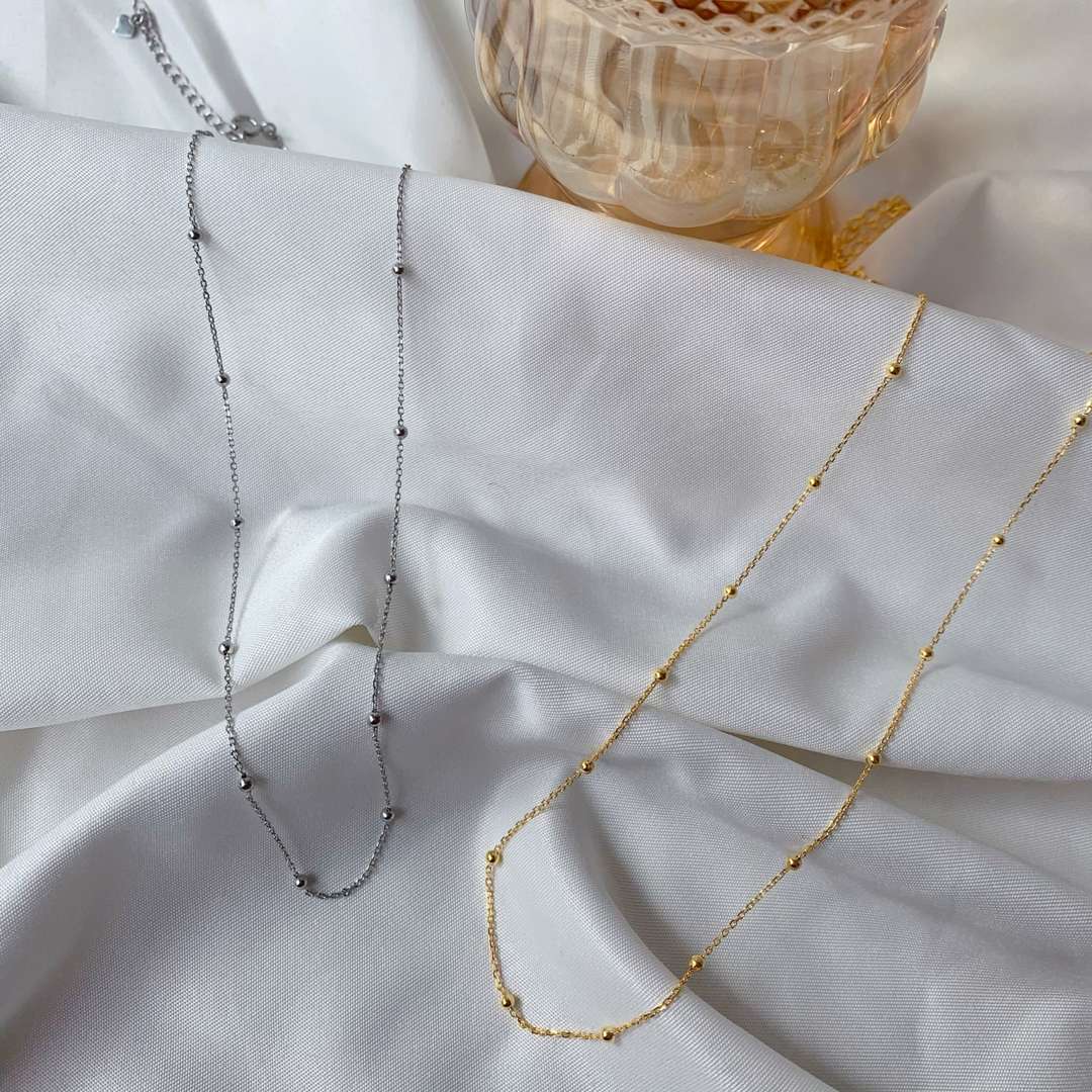 [Aurelle Style]Small Bead Clavicle Chain Simple Necklace