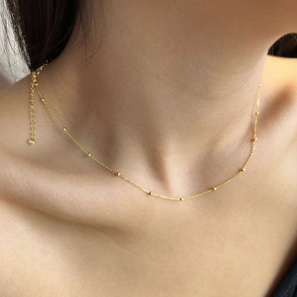 [Aurelle Style]Small Bead Clavicle Chain Simple Necklace