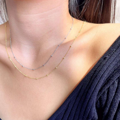 [Aurelle Style]Small Bead Clavicle Chain Simple Necklace