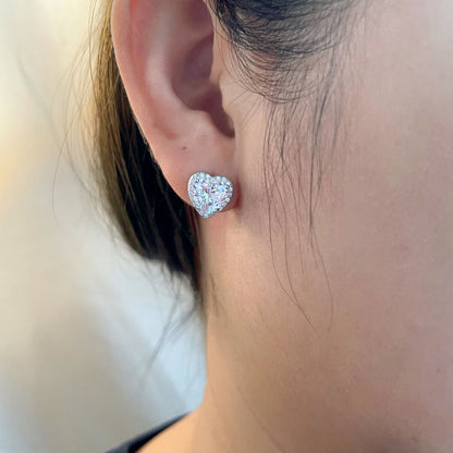 [Aurelle Style]Sparkling Heart Shape Lover Earrings