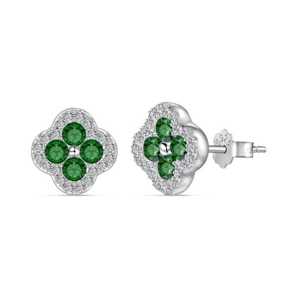 [Aurelle Style]Four-Leaf Clover Flower Shaped Earrings
