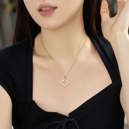 [Aurelle Style]Four-Leaf Clover Hollow Design Exquisite Necklace