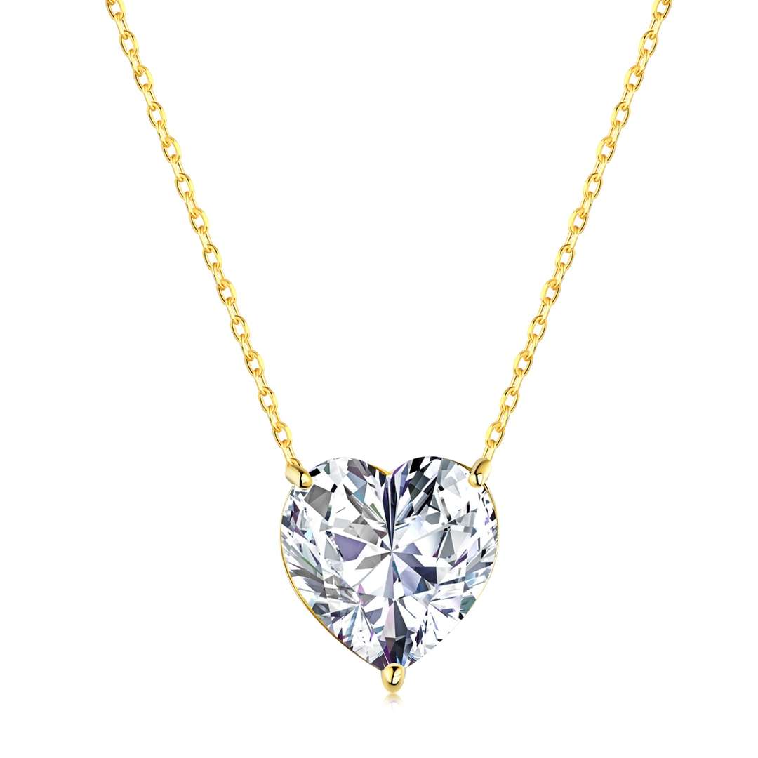 [Aurelle Style]6.0 carat Radiant Heart Shape Necklace