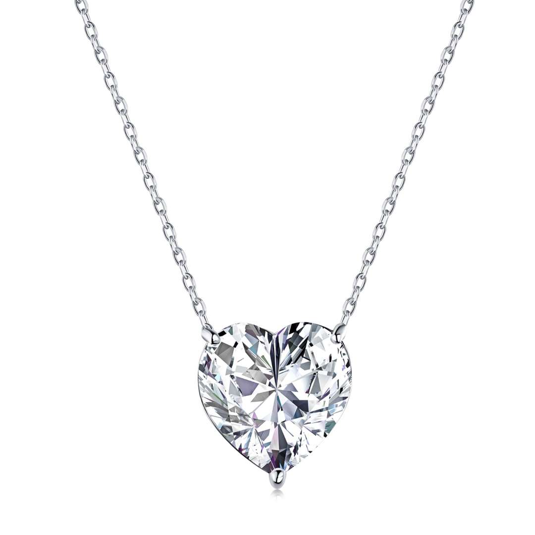 [Aurelle Style]6.0 carat Radiant Heart Shape Necklace