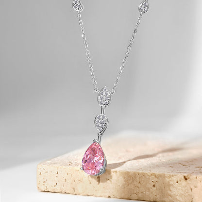 [Aurelle Style]Dazzling Pear Cut Necklace
