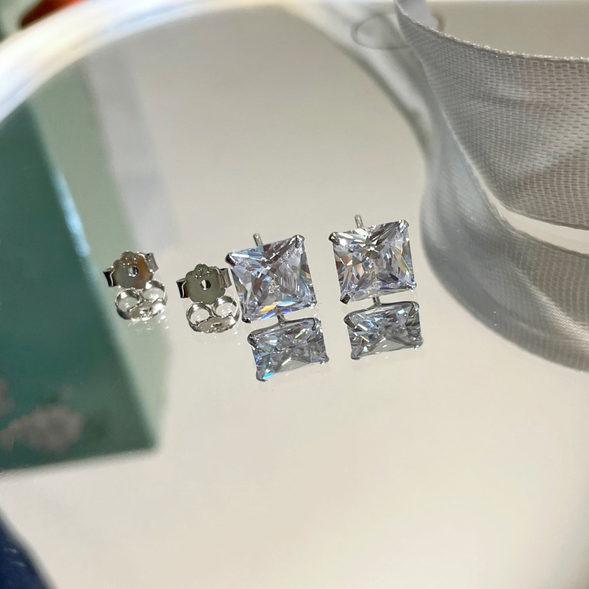 [Aurelle Style]Ornate Square Shape Earrings